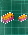 35mm Film Pixel Art Vinyl Sticker Kodak Gold Box