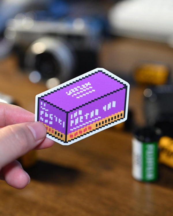 35mm Film Pixel Art Vinyl Sticker Kodak Portra 400 Box
