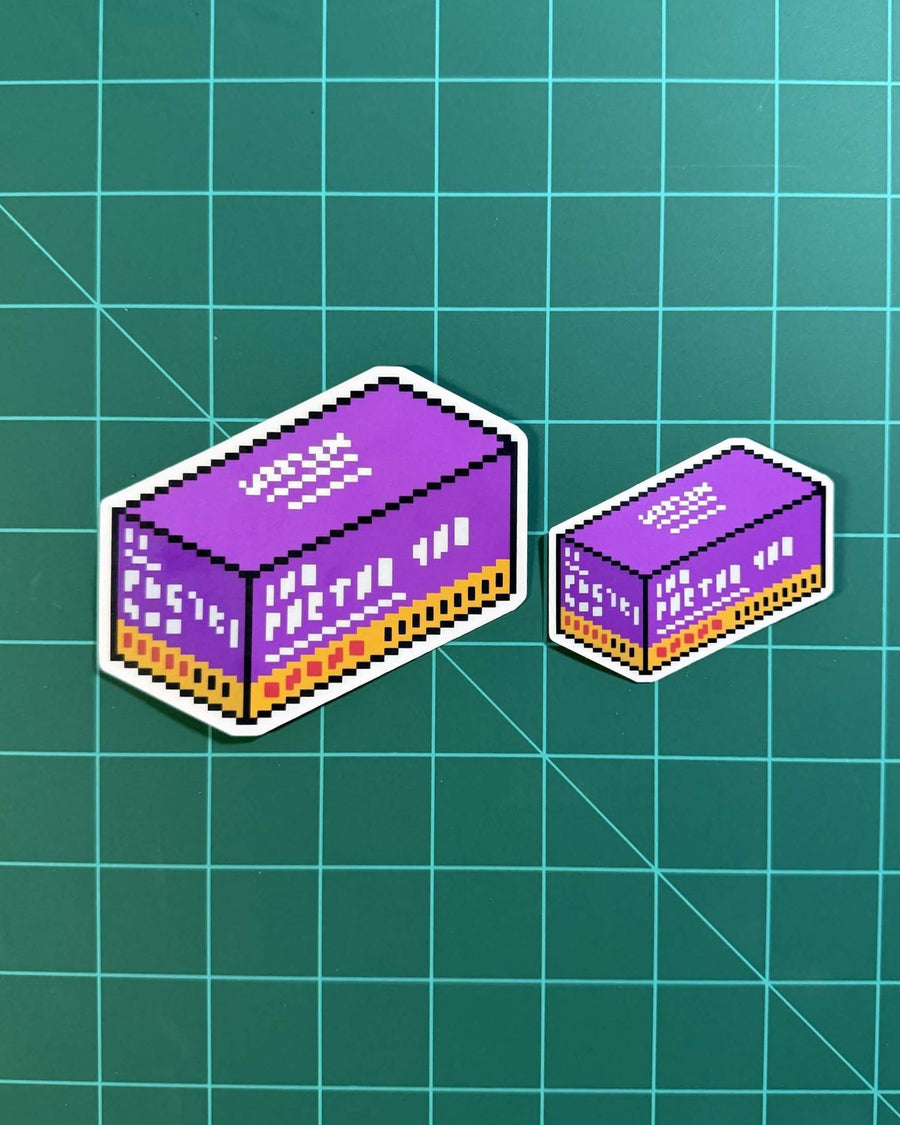 35mm Film Pixel Art Vinyl Sticker Kodak Portra 400 Box